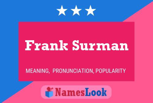 Frank Surman 名字海报