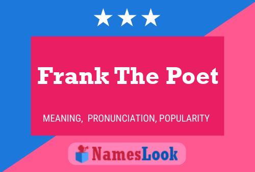 Frank The Poet 名字海报