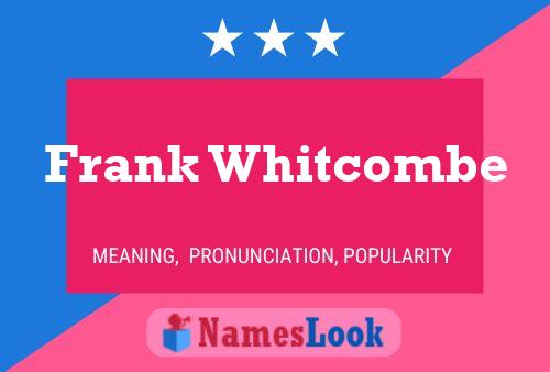 Frank Whitcombe 名字海报