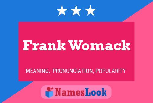 Frank Womack 名字海报