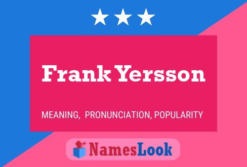 Frank Yersson 名字海报