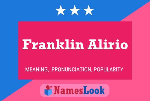 Franklin Alirio 名字海报