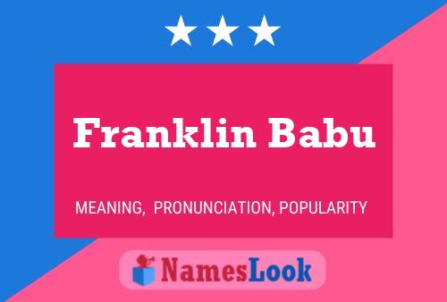 Franklin Babu 名字海报