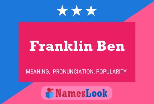 Franklin Ben 名字海报