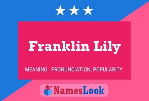 Franklin Lily 名字海报