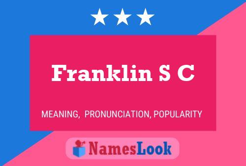 Franklin S C 名字海报