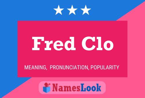 Fred Clo 名字海报