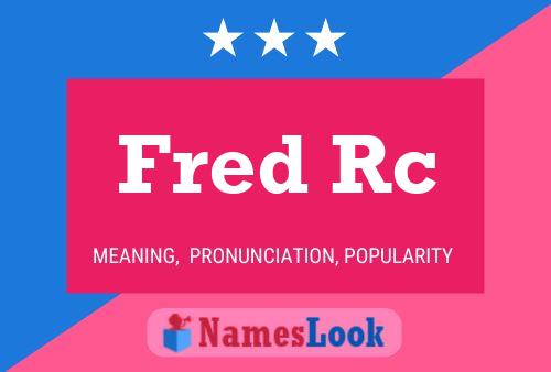 Fred Rc 名字海报