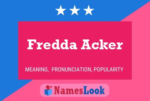 Fredda Acker 名字海报