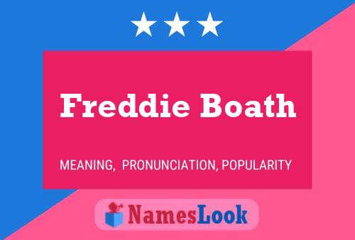 Freddie Boath 名字海报