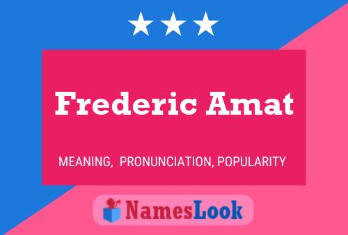 Frederic Amat 名字海报