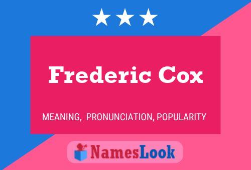 Frederic Cox 名字海报