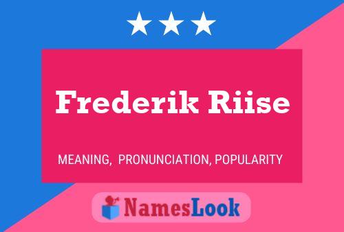 Frederik Riise 名字海报