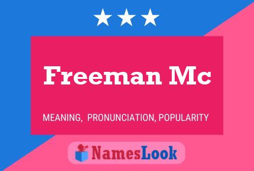 Freeman Mc 名字海报