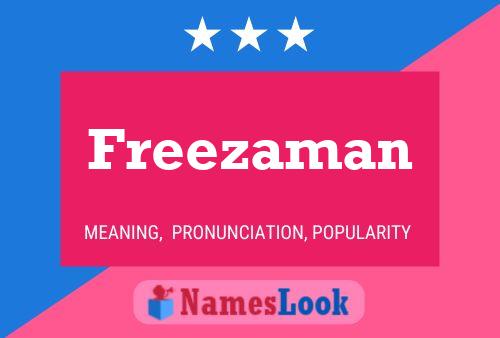 Freezaman 名字海报