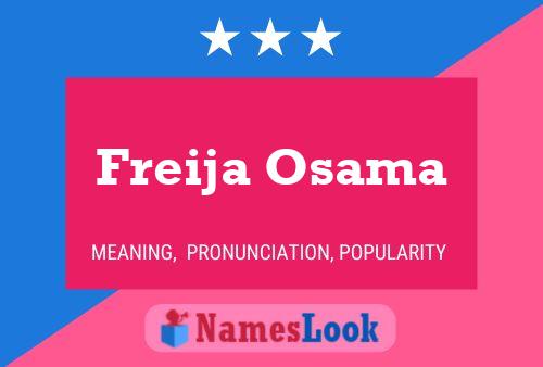 Freija Osama 名字海报