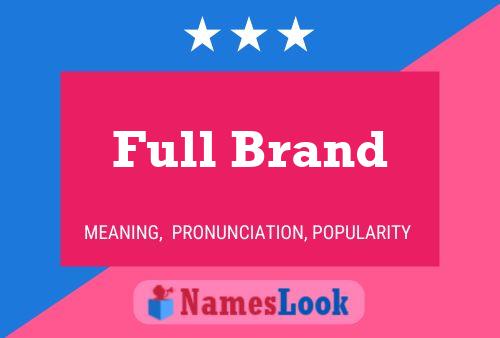 Full Brand 名字海报