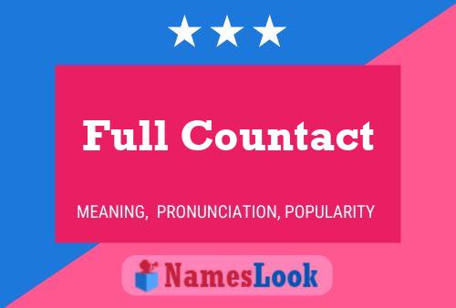 Full Countact 名字海报