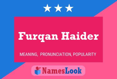 Furqan Haider 名字海报