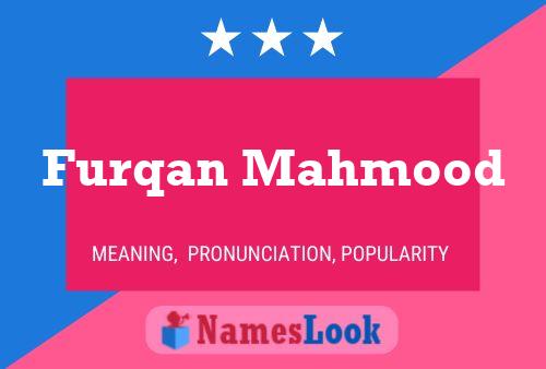 Furqan Mahmood 名字海报