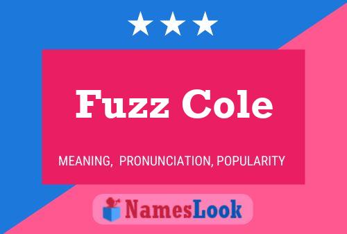 Fuzz Cole 名字海报