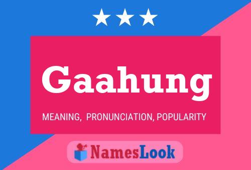 Gaahung 名字海报