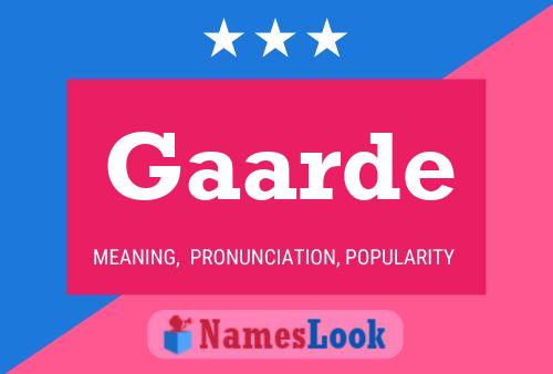 Gaarde 名字海报