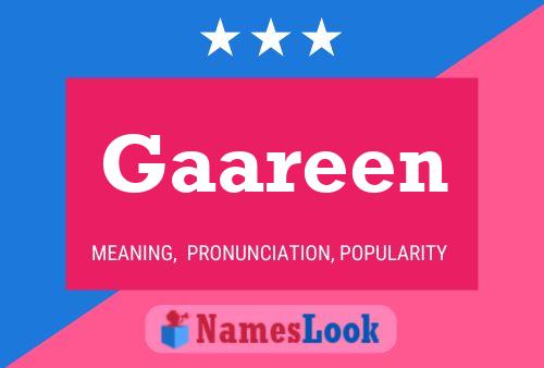 Gaareen 名字海报