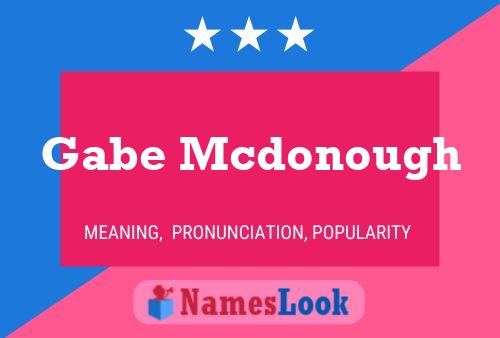 Gabe Mcdonough 名字海报