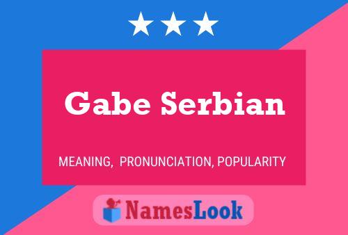 Gabe Serbian 名字海报