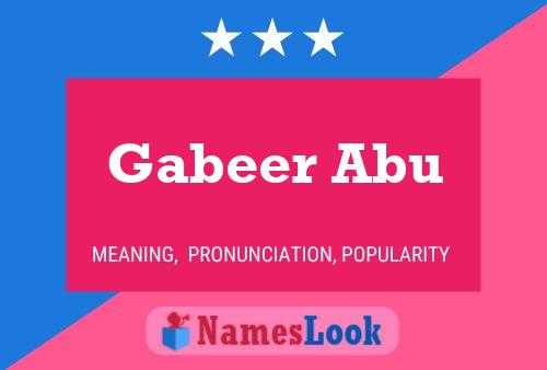 Gabeer Abu 名字海报