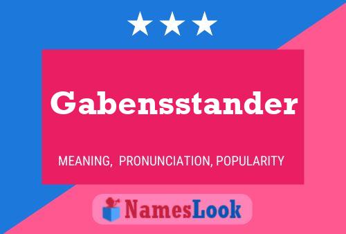 Gabensstander 名字海报