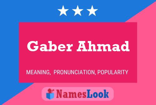 Gaber Ahmad 名字海报