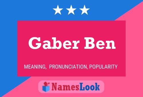 Gaber Ben 名字海报