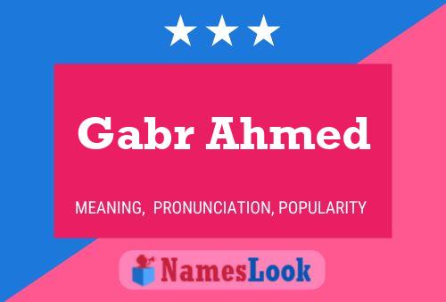 Gabr Ahmed 名字海报