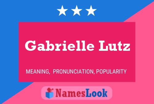 Gabrielle Lutz 名字海报