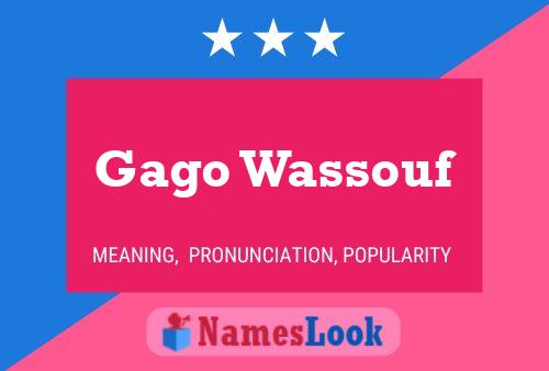 Gago Wassouf 名字海报