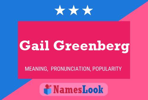 Gail Greenberg 名字海报