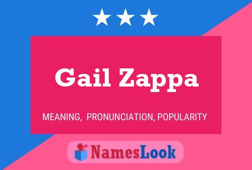 Gail Zappa 名字海报