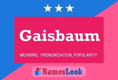 Gaisbaum 名字海报