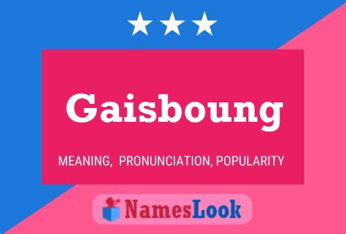 Gaisboung 名字海报