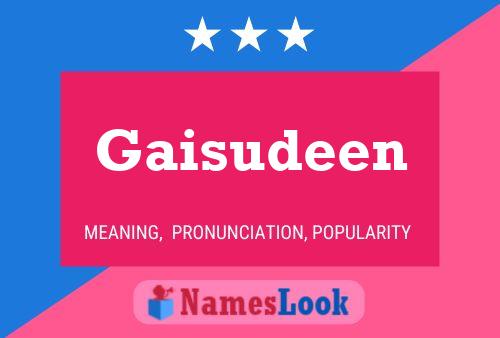 Gaisudeen 名字海报