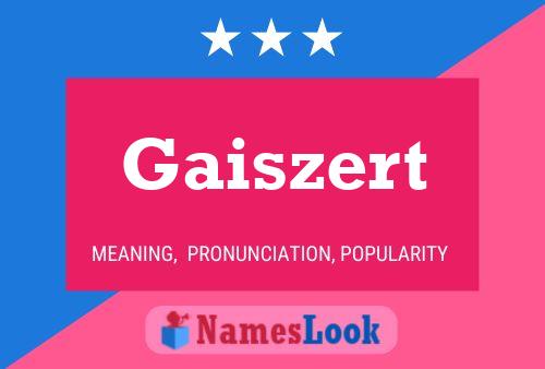 Gaiszert 名字海报