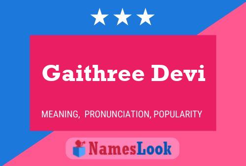 Gaithree Devi 名字海报