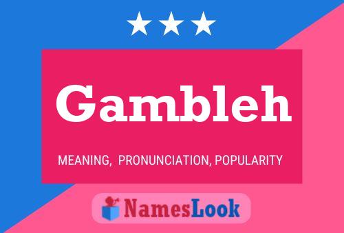 Gambleh 名字海报