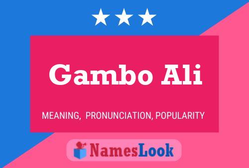 Gambo Ali 名字海报