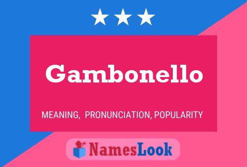 Gambonello 名字海报