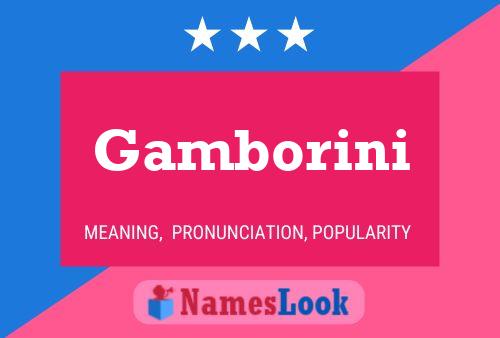 Gamborini 名字海报