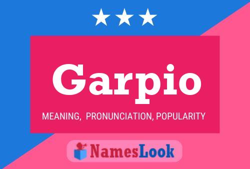 Garpio 名字海报