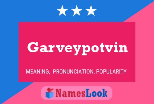 Garveypotvin 名字海报